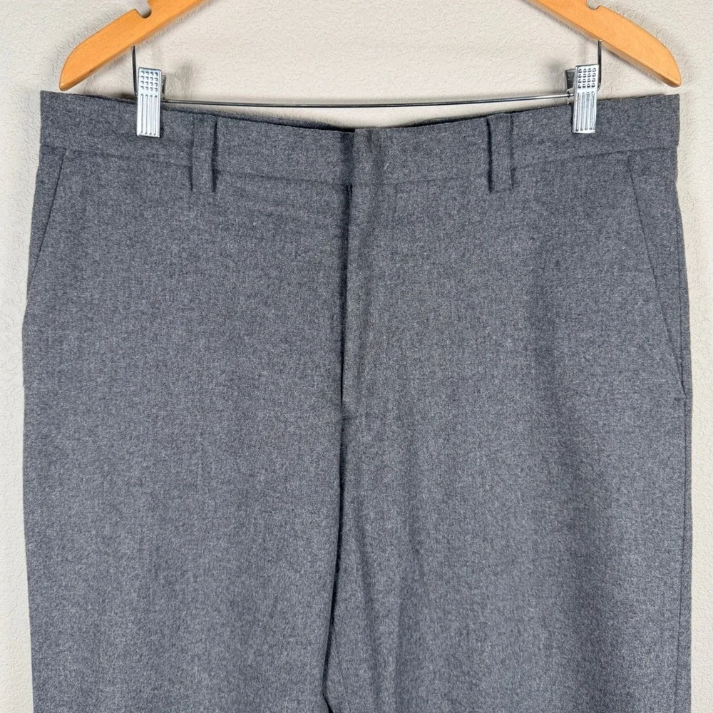 Banana Republic Dawson Dress Pants Mens 36x34 Grey Wool Blend Chino Trousers